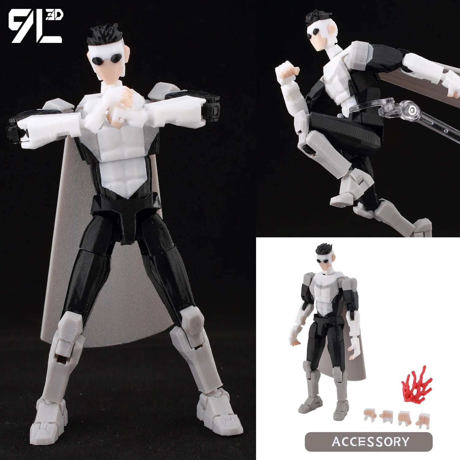9L3D Gedruckte Deadpool Wolverine Batman Spider-Man Venom Actionfiguren Dummy13 Lucky13 T13 Anime Modell Spielzeug Sammlerstücke Geschenke
