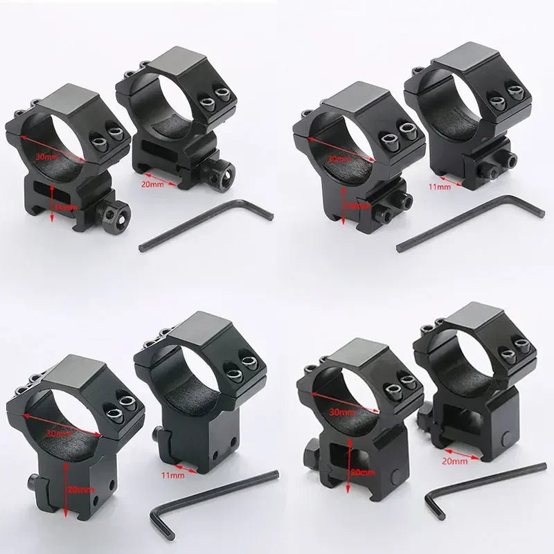2PCS Hunting Rifle Scope Mount Ring for Dia 25.4mm 30mm 35m Tactical Scope Flashlight 11mm 20mm Picatinny Rail Mount Accessories Main image