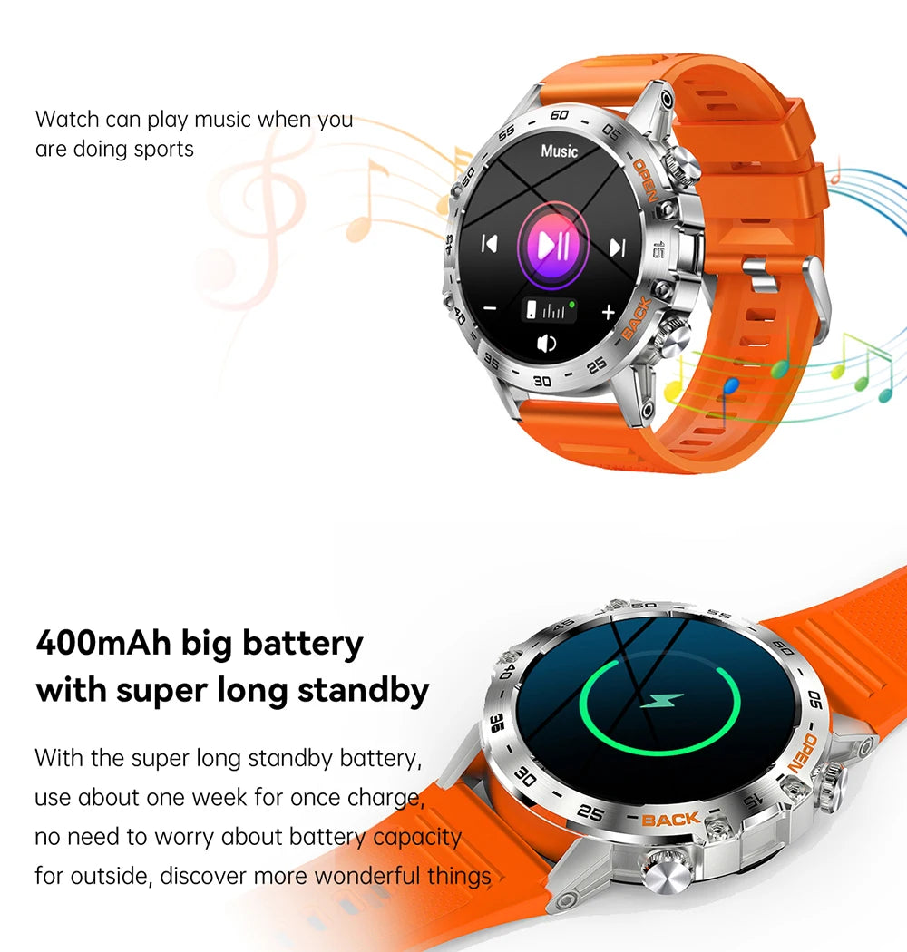 MEVADEN Steel 1,39 Zoll Herren Luxus-Smartwatch Bluetooth Anruf Sport-Fitness-Tracker Gesundheitsmonitor Smartwatch für Männer MD52