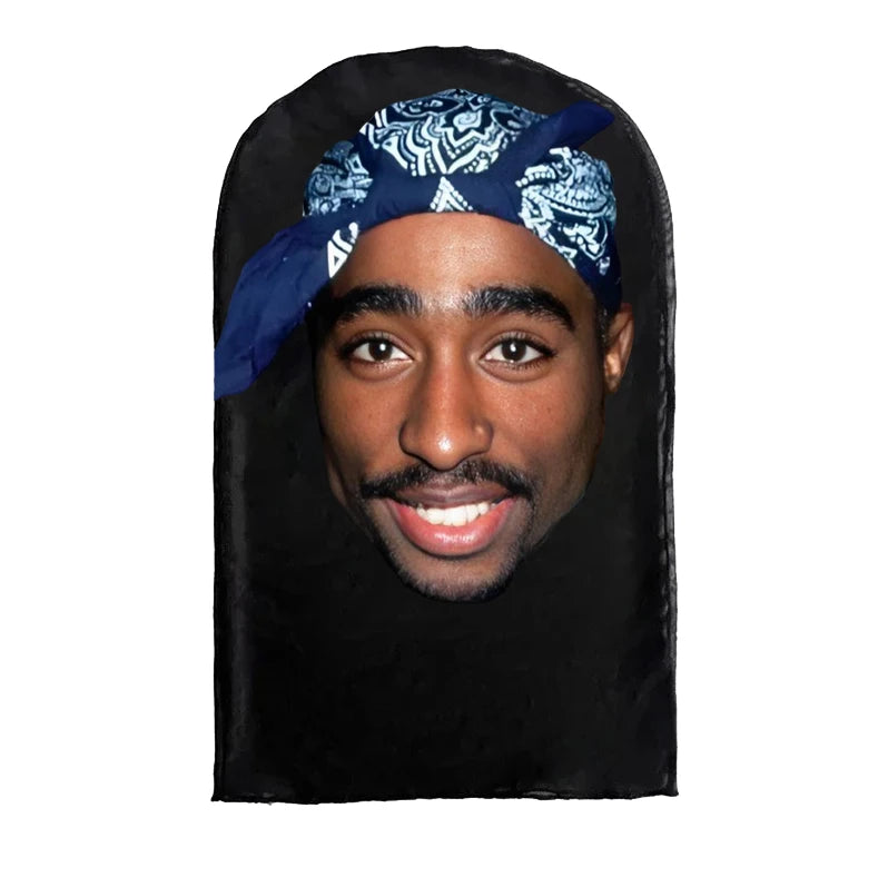 Neue 3D-gedruckte Kanye Maske Drake Elastisches Mesh Vollgesichtsmaske für Unisex Cosplay Kopfbedeckung Party Simulation Sturmhaube Mütze Kopfbedeckung