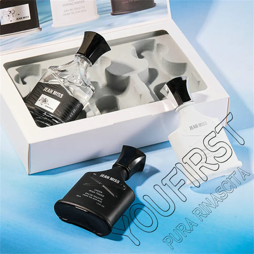 Fresh Natural 90ml Parfüm Herren Geschenkset 3tlg. Set Langanhaltendes Eau de Cologne Duft Parfüms für Herren Charmante Herrenparfüms Original