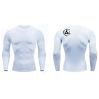 Grafische Kompressionsshirts für Herren, athletisch, schnell trocknend, Rash Guard, dehnbar, Baselayer, Unterhemden, Fitnessstudio, Workout, Lauf-T-Shirt-Oberteile