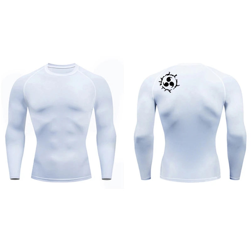 Grafische Kompressionsshirts für Herren, athletisch, schnell trocknend, Rash Guard, dehnbar, Baselayer, Unterhemden, Fitnessstudio, Workout, Lauf-T-Shirt-Oberteile