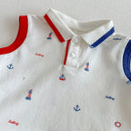 2026 Neue Sommer-Babykleidung 0-2 Jahre Cartoon-Print Ärmelloser Polo-Strampler Atmungsaktives Mesh-Gewebe mit Knopfleiste und Druckknopfverschluss
