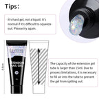LILYCUTE 15ml Verlängerungsgel-Nagellack-Set Quick Nail Prolong mit Verlängerungsform-Nagelspitzen Acryl-Lösung Maniküre-Werkzeug-Kit