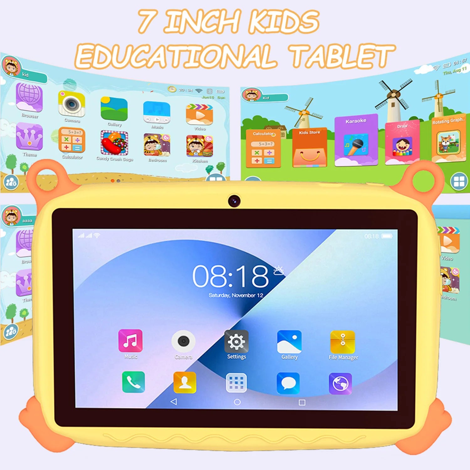 2026 Globale Version 7 Zoll 5G WiFi Kinder-Tablet Quad Core 4GB RAM 64GB ROM Dual Kameras Kindergeschenke Tablets Android 13.0 Zweitbild