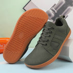 FANCYLEE Klassische Damen GAT Barfuß-Sneaker Retro Wildleder Minimalistische Walkingschuhe Weite Passform Zero Drop Freizeitschuhe Größe 36-41