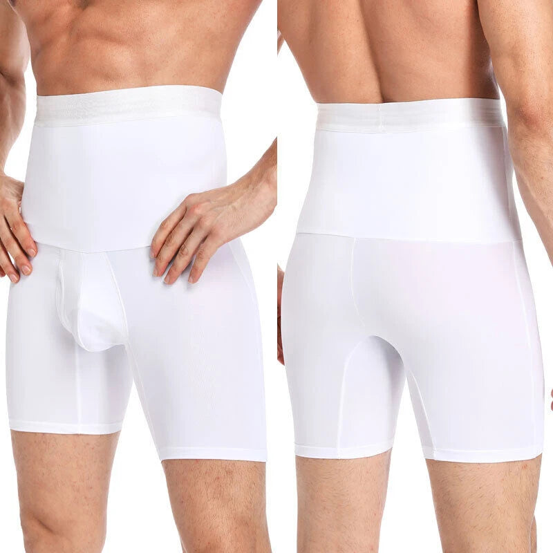 Herren Body Shaper Bauchkontroll-Shorts Shapewear Bauchmieder Boxer Slips Hohe Taille Schlankheitsunterwäsche Bein Kompressionshose