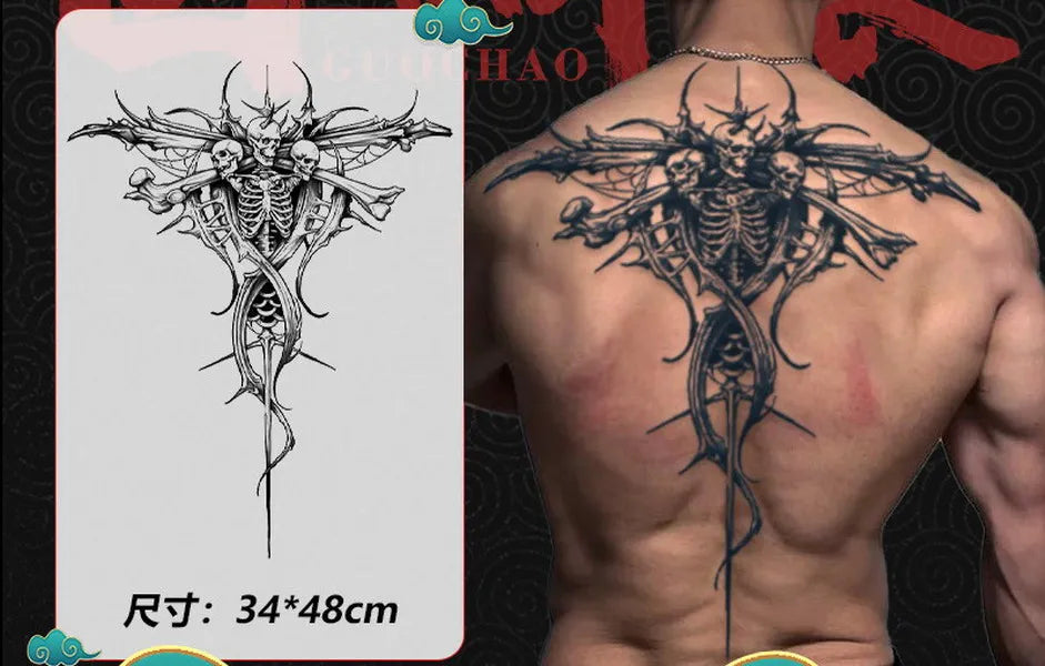 Magic Juice Tinte Wasserdichte Tattoo Aufkleber Große Größe Kräutersaft Temporäre Tattoos Männer Body Art Drache Tiger