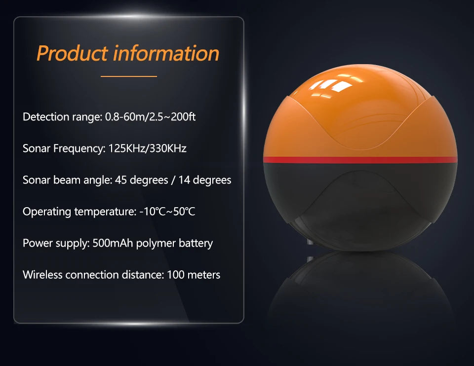 Erchang F68 WIFI Fischfinder 100M Drahtloser Fischfinder Echolot Detektor Angeln für See und Meer IOS& Android