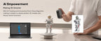 3DMakerpro Moose 3D Scanner, 0.03mm Accuracy, 0.07mm Resolution, Blue LED Light Source, Al Visual Tracking, 24-bit Color Camera