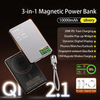 QI 2.1 Magnetische Powerbank Kabelloses Schnellladen Tragbarer externer Ersatzakku für iPhone 12-17 Pro Watch Airpods 5000/10000mAh