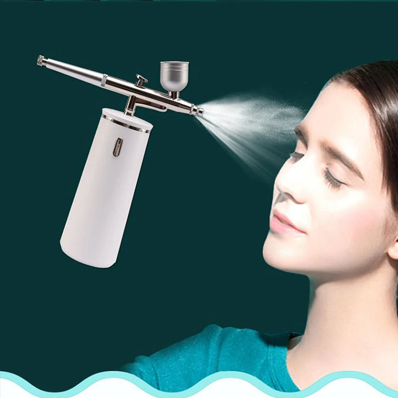 Nano-Spray- & Sauerstoffinfusions-Gesichtsgerät – feuchtigkeitsspendendes und aufhellendes Gerät für das Home-Spa, tragbares Hochdruck-Hautpflegegerät