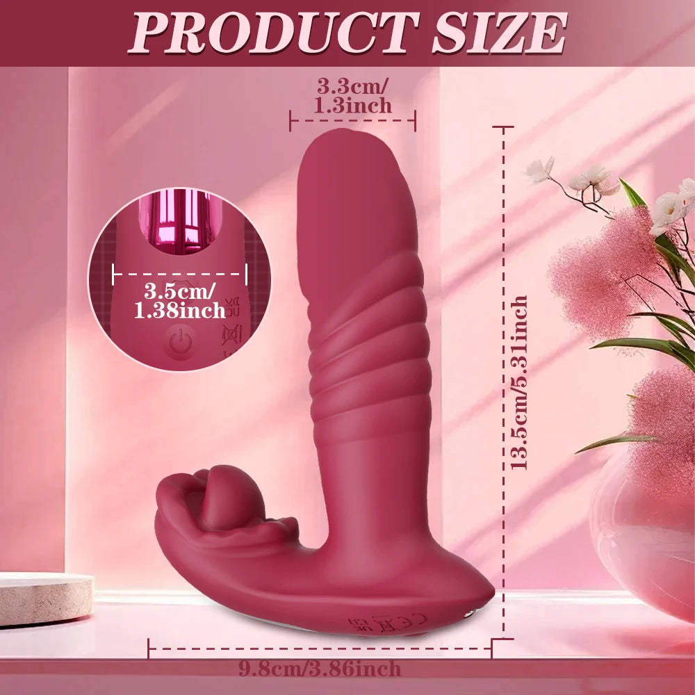 APP-gesteuerter Stoß-Vagina-Vibrator für Frauen, tragbares Höschen, G-Punkt-Klitoris-Vibrator, weibliches Masturbations-Sexspielzeug für Frauen