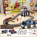 44 Teile/Set Elektrische Eisenbahn Schienensets Zusammenbau Schienenwagen Spielzeug Junge Pädagogisches Simulationsmodell Weihnachts-Geburtstagsgeschenk