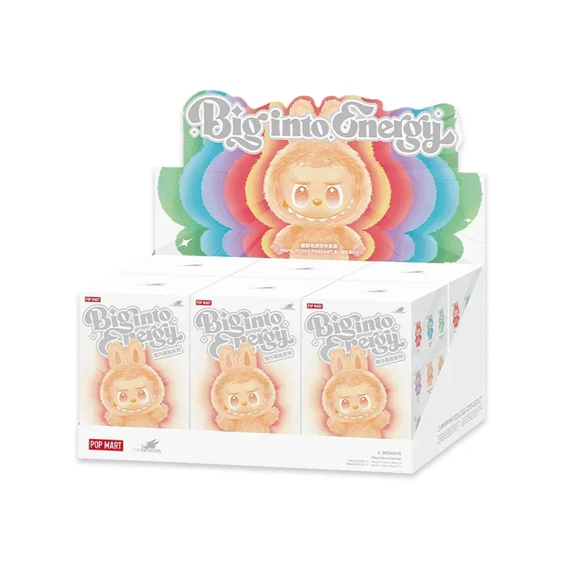 POP MART Labubu THE MONSTERS Big into Energy Serie-Vinyl Plüsch Anhänger Mystery Box Überraschungs-Tasche Spielzeug Puppe Süße Anime-Figur