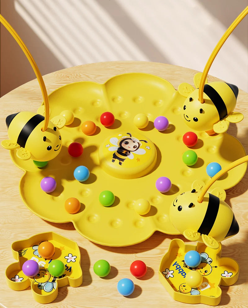 Bumble Bee Magnetspiel Lustige Familienbrettspiele Montessori Sortierpuzzle Angelspiel Interaktive Spiele für Kinder und Erwachsene