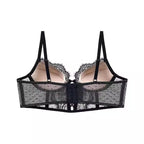 Französische Spitze Push-Up-Dessous-Set Frau dünner Bügel-BH, durchsichtige geraffte Chemise, weich, zierlich, kleine Oberweite S-XL Hot Sale