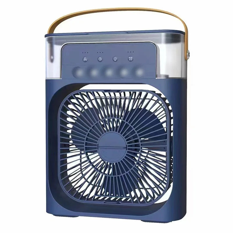 3-in-1 Mini Luftkühler Ventilator Tragbare Haushalts Klimaanlage Luftbefeuchter LED Nachtlicht für Zuhause Büro Schreibtisch Verwendung 25.5x18.5x8cm