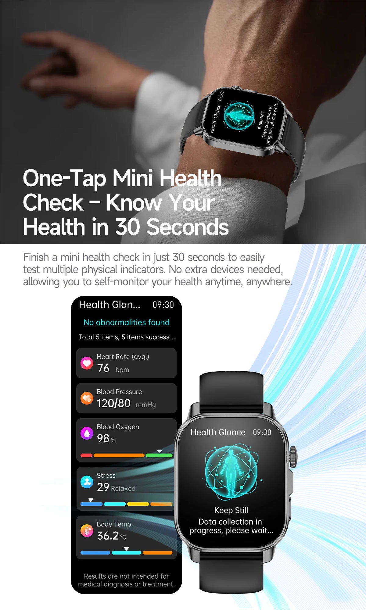 Neue präzise Gesundheits-Smartwatch EKG+HRV Harnsäure Blutfette Emotionswahrnehmung Bluetooth-Anruf Smartwatches für Männer und Frauen