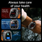 2026 TANK Neue 1400mAh Militär GPS Smartwatch Herren 2.01" AMOLED-Bildschirm 10ATM Wasserdichte Uhr SOS Anruf Taschenlampe Smartwatch iOS