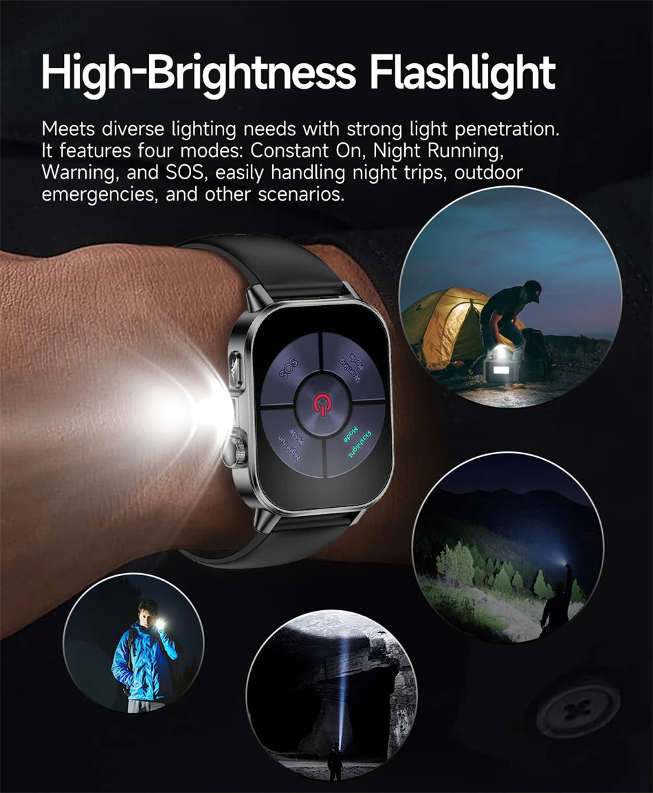 Neue Herren Smartwatch für präzise Gesundheitsdiagnose: EKG, Blutdruck, Blutsauerstoff, Blutfett, Harnsäure, Temperatur, Bluetooth-Anruf