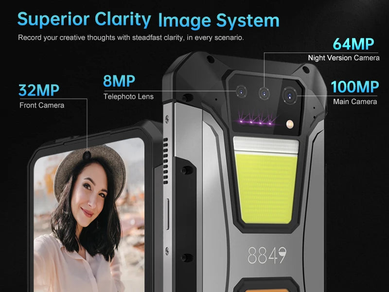 8849 Tank 2 PRO Projektor Robustes Smartphone Android 2.4K 24GB 512GB 100MP Kamera 23800mAh 120W Dual-SIM OTG-Telefon