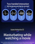 Dual Handles Leten King Sexmaschine Elektrisch Stoßend Männlicher Masturbator Orgasmus Erotikspielzeug 2 Weiche Hülsen Stimmfunktion Penisstimulator