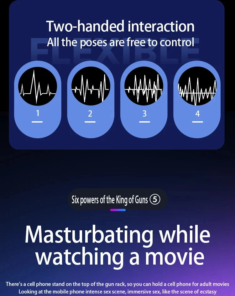 Dual Handles Leten King Sexmaschine Elektrisch Stoßend Männlicher Masturbator Orgasmus Erotikspielzeug 2 Weiche Hülsen Stimmfunktion Penisstimulator