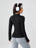Women's Spring & Autumn Slim-Fit Quick-Dry Zippered Yoga Jacket