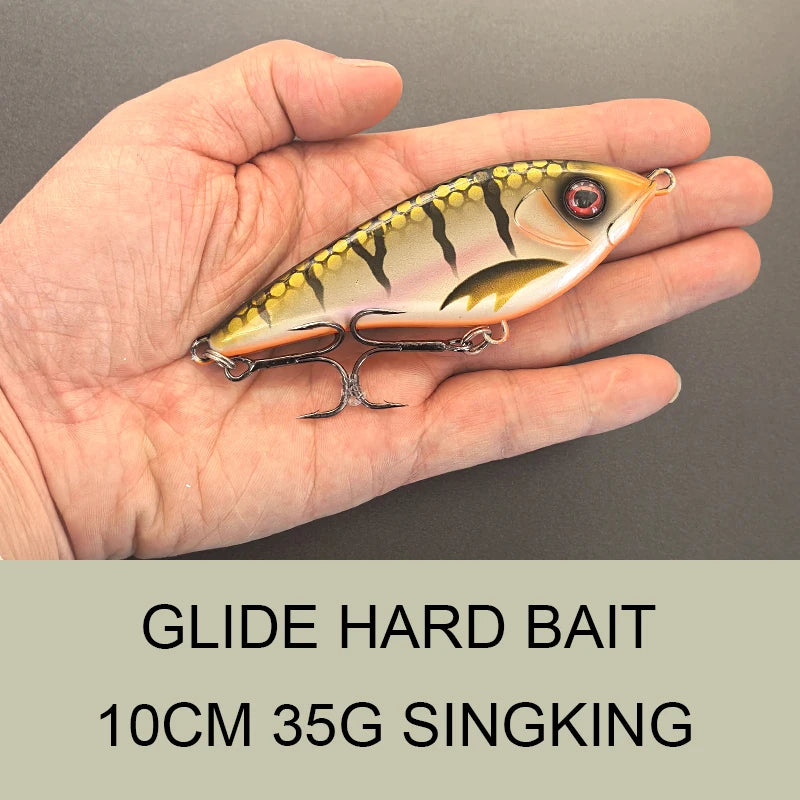JERKBAIT SWIM GLIDE HARD BAIT 10cm 35g Sinking Fishing Lure Long Casting Hard Artificial Bait For Pike LW125