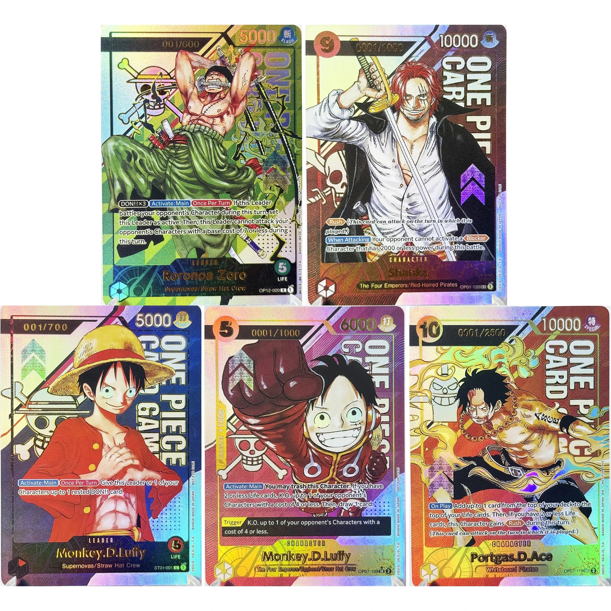 One Piece Roronoa Zoro Serien-Set Championship Treasure Cup Promo Anime Sammlerstücke DIY Replik-Karten Texturkarte
