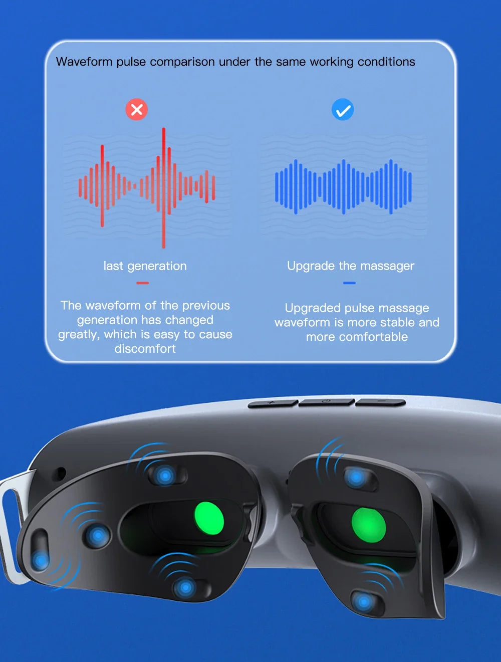 Visionswiederherstellungs-Augenmassagegerät Grünes Licht Vision Recovery Trainingsinstrument EMS Akupressur Augenschutz Wiederherstellung Kurzsichtigkeit Kind