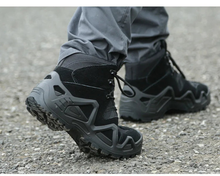 Herren Freizeit Jagd Stiefeletten Outdoor Taktische Wanderschuhe Herren Stiefel Jagd Arbeitsstiefel für Motorradschuhe Militärstiefel