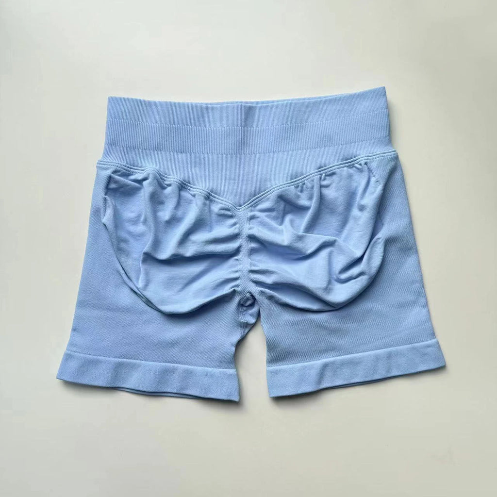 Impact Shorts 4.5" Nahtlos, hochelastisch, niedrig gerippter Bund, dezenter Po-Kontur-Shorts, Fitness Workout Yoga Gym Shorts