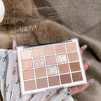 DIKALU 20-Farben Koreanische Lidschatten-Palette mit geringer Sättigung Matt Wasserfest Braun Rosa Lidschatten-Palette Langanhaltendes Tages-Make-up