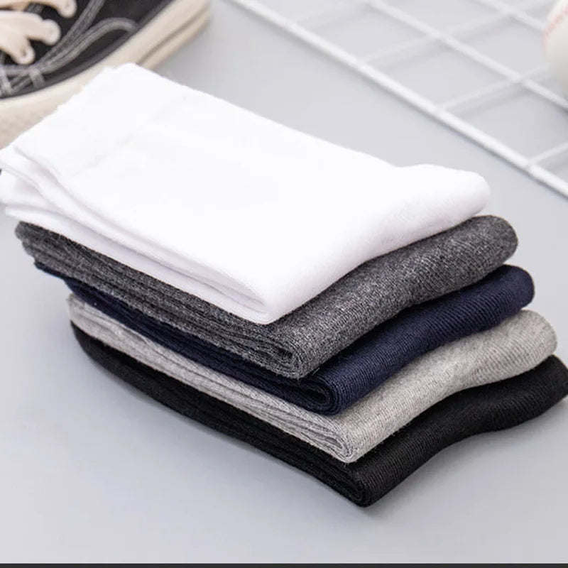 20 Stück/Los Herren Socken aus reiner Baumwolle Übergröße Einfarbig Freizeit Business Lange Socken Atmungsaktive Weiche Herrensocken EU39-48