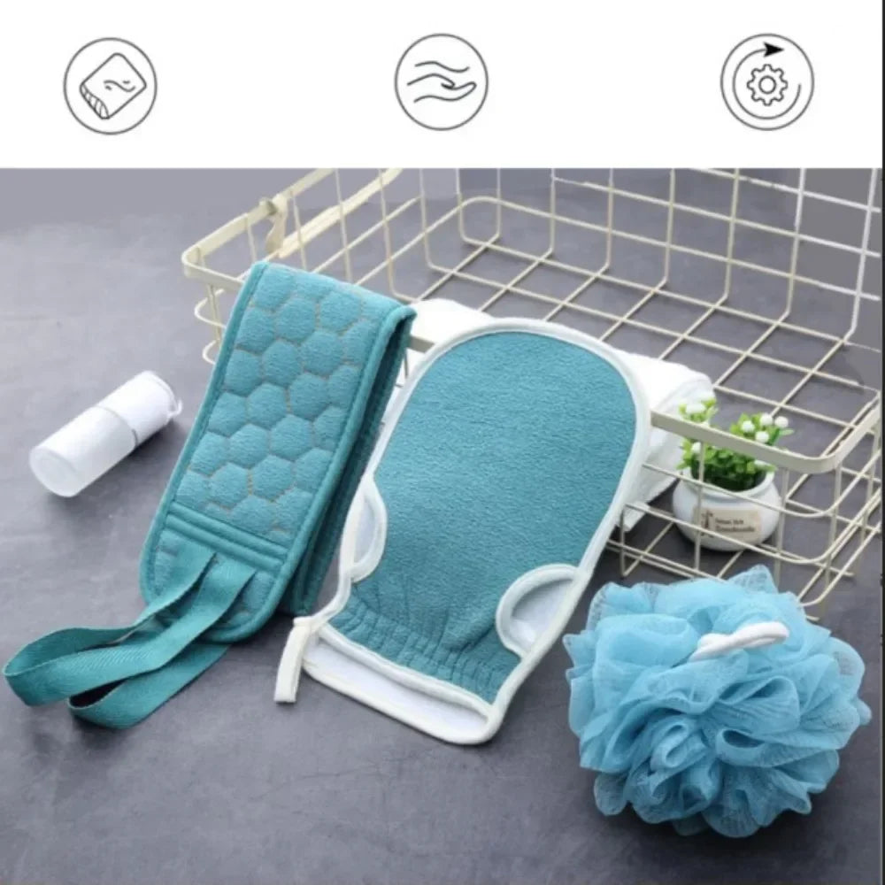 3er-Set Körperpeeling Rückenmassage Peeling Schwamm Badezimmer Badbürste Schrubber Duschbürste Körperwaschpeeling Badzubehör