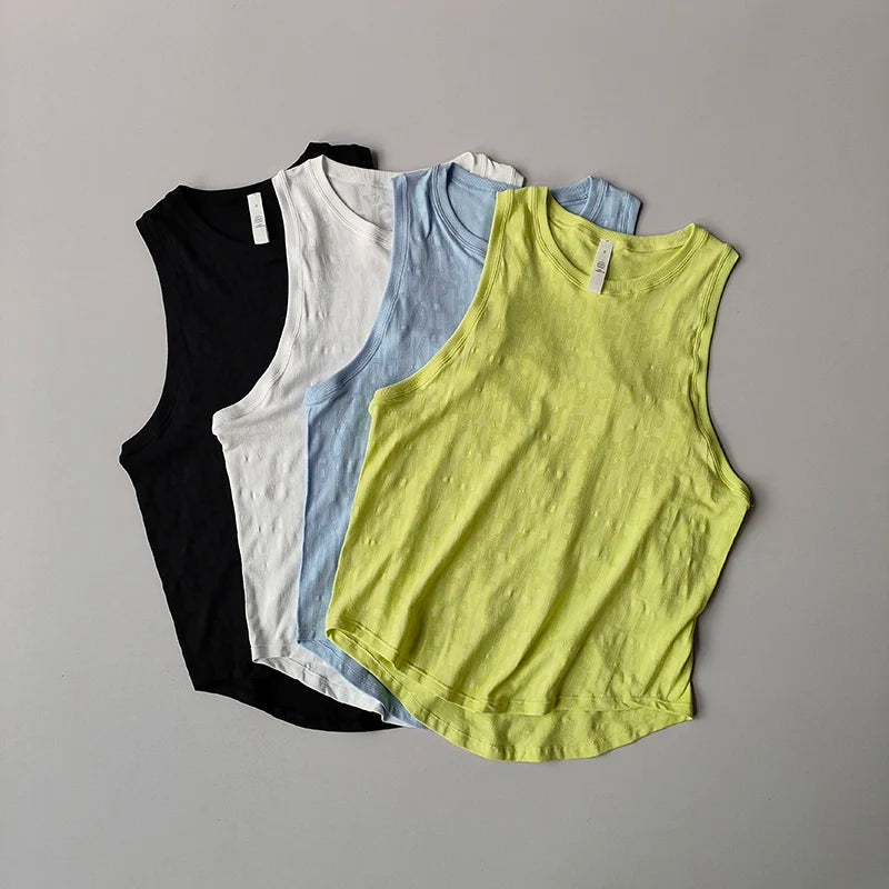 Neue ärmellose Pilates-Sportbluse für Damen, sommerliche, dünne Weste, Fitness, schnelltrocknende, ärmellose Yoga-Shirts, Oberteil, lockerer Anzug