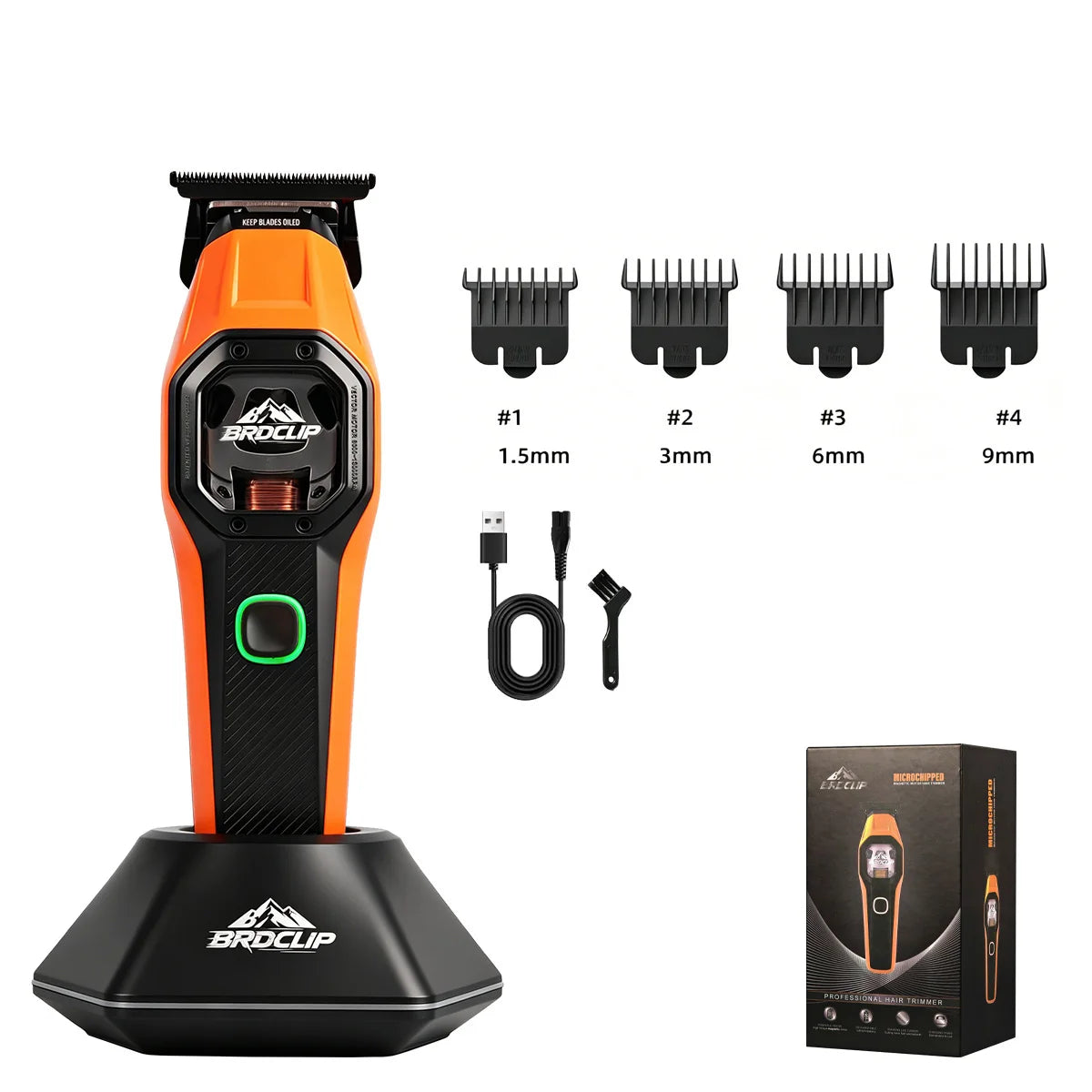 Neuer professioneller BRDCLIP Salon Friseur-Set Vektormotor Haarschneidemaschine 7800-13000 U/min Trimmer 8000-13000 U/min Metallgehäuse 2603 Rasierer