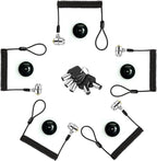 5-Pack Retractable Cable Locks with Keys for Laptops, Monitors, Tablets - 8ft Security