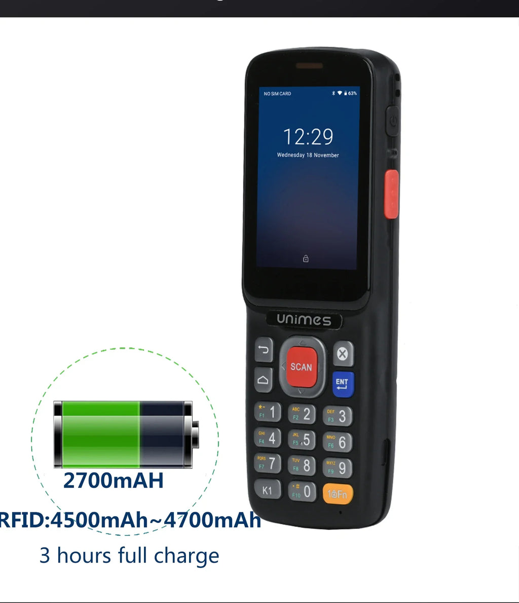 Unimes U52 Industrielle PDAs BT Barcode-Scanner WLAN Handheld-RFID-Terminal Mobiler Computer