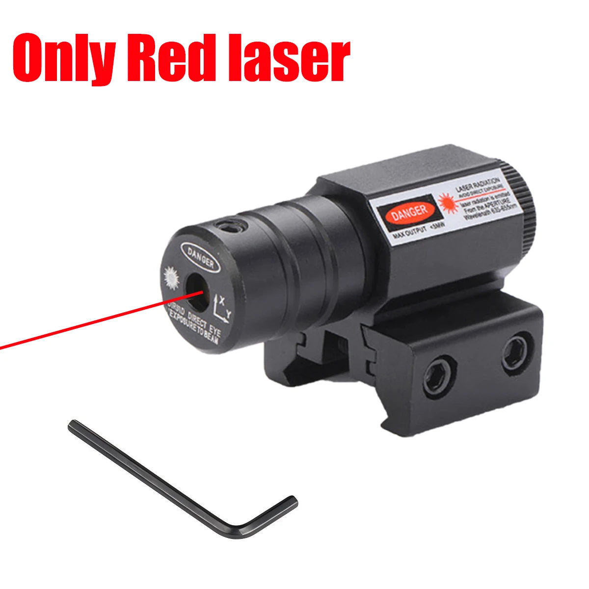 Taktischer Rotpunkt-Laserpointer für die Jagd mit 11mm/20mm Montage, verstellbarem Visier, Zubehör für Picatinny-Schiene