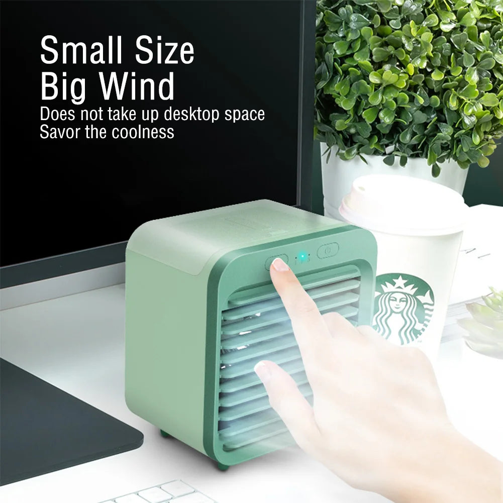 Neuer tragbarer, über USB aufladbarer Mini-3-Gang-Klimaanlagenkühler-Ventilator, Klimaanlage, Luftkühlung, Büroschreibtisch-Ventilator