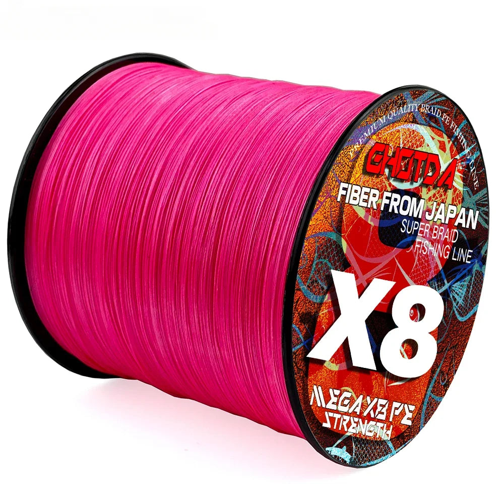 8 Strands Multifilament Angelschnüre Salzwasser Fliegen-Karpfen geflochtene Schnur X8 Spinnköder Angelschnur für Barsch 300m/500m 18lb-78lb