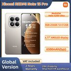 Globale Version Xiaomi REDMI Note 15 Pro MTK Helio G200-Ultra 6,77 Zoll AMOLED Display 200 MP Kamera 6500 mAh 45 W Schnellladung 120 Hz