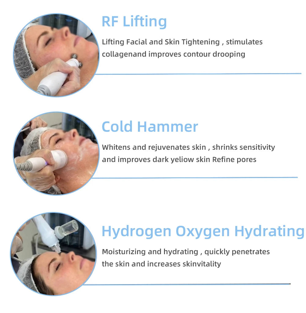 7-in-1 Dermabrasions-Peeling-Spa-Gesichtsmaschine Hautverjüngung Hydro-Dermabrasion Hydro-Aqua-Gesichtstiefenreinigung Hautpflegegerät