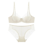 Luxuriöses Damen-Dessous-Set, sexy Spitzenstickerei, Unterwäsche, französischer dünner Cup, Push-up-BH, atmungsaktives Sommer-Mesh, Intimates BH-Sets