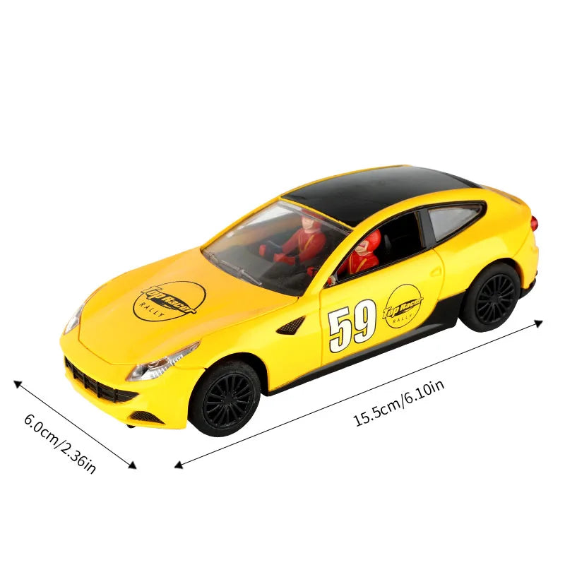 Analoge Slot-Car 1:32 Maßstab Renn-Polizei Spielzeug für Kinder Elektrische Rennstrecke