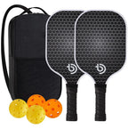 Pickleball-Schläger-Set – Graphit-Carbonfaser, USAPA-zugelassenes, leichtes Schläger-Set für Training im Innen- und Außenbereich für jedes Alter